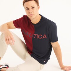Navtech Crewneck Logo T-Shirt,Stellar Blue Heather,large