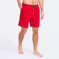 Big & Tall Anchor Full-Elastic Swim Trunks,Nautica Red,large