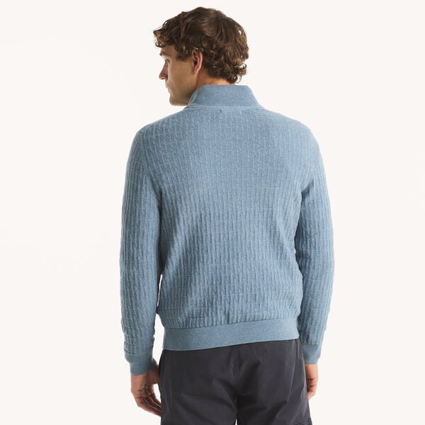 Textured Quarter-Zip Sweater
