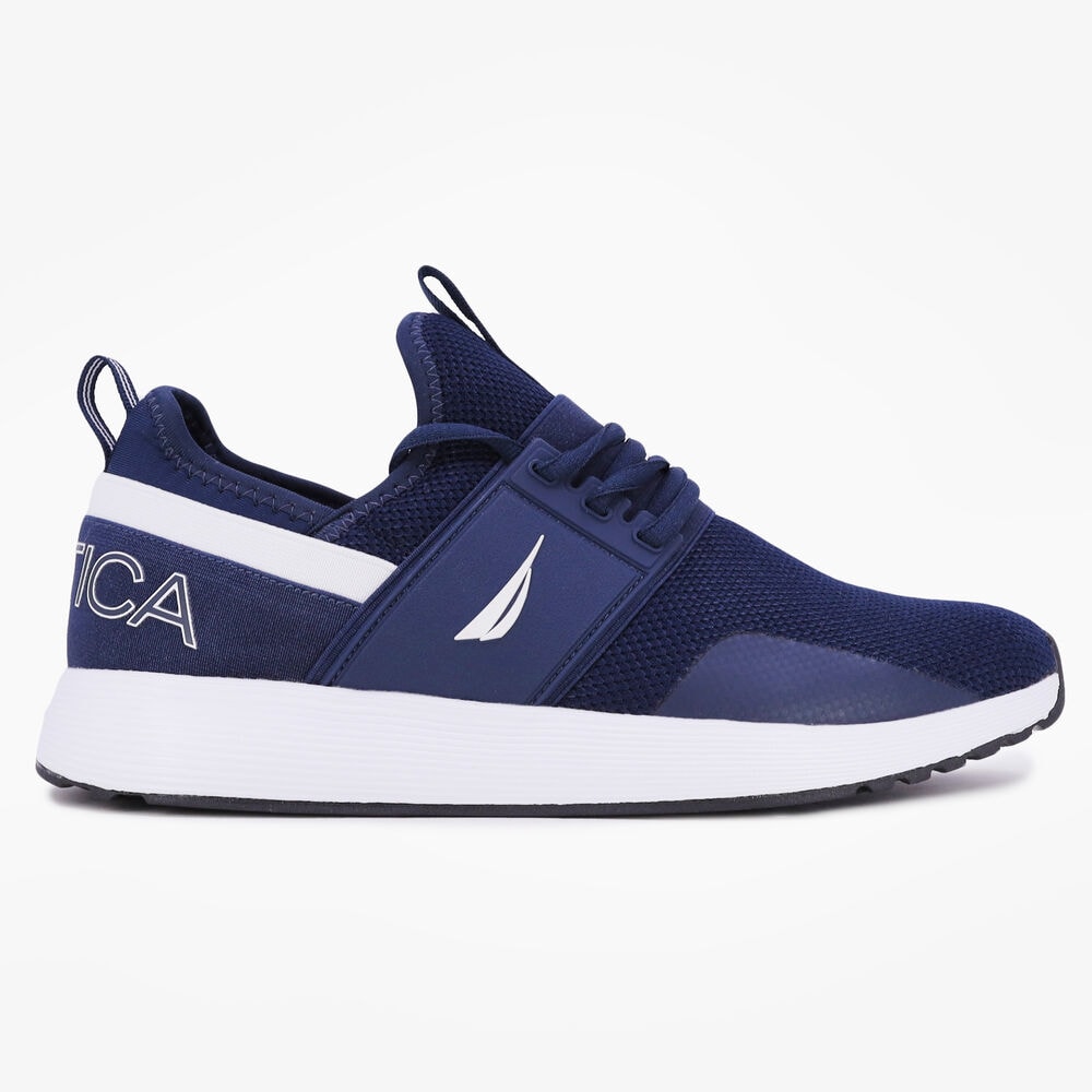 MESH LOGO SNEAKER,Navy,large