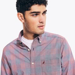 PLAID OXFORD SHIRT,Lotus,large
