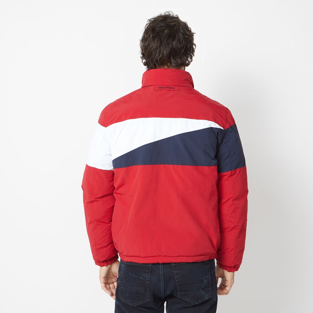 REVERSIBLE TEMPASPHERE COLORBLOCK JACKET,Nautica Red,large