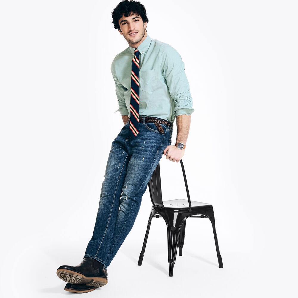 Oxford Shirt,Green Apple,large