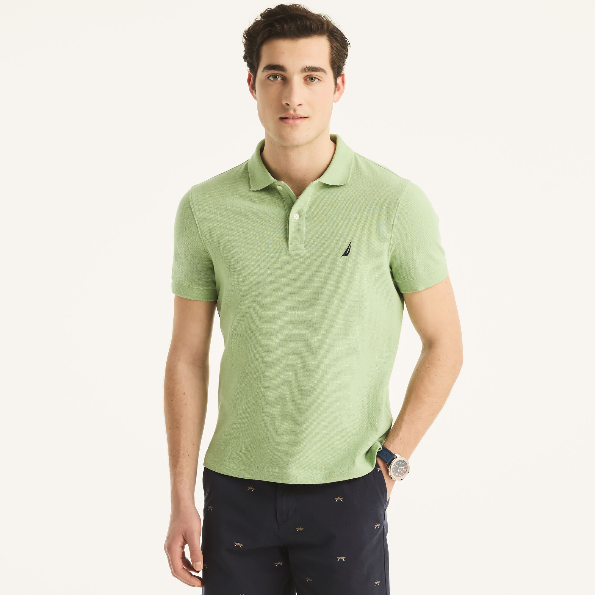 Slim Fit Deck Polo,Mahogany,large