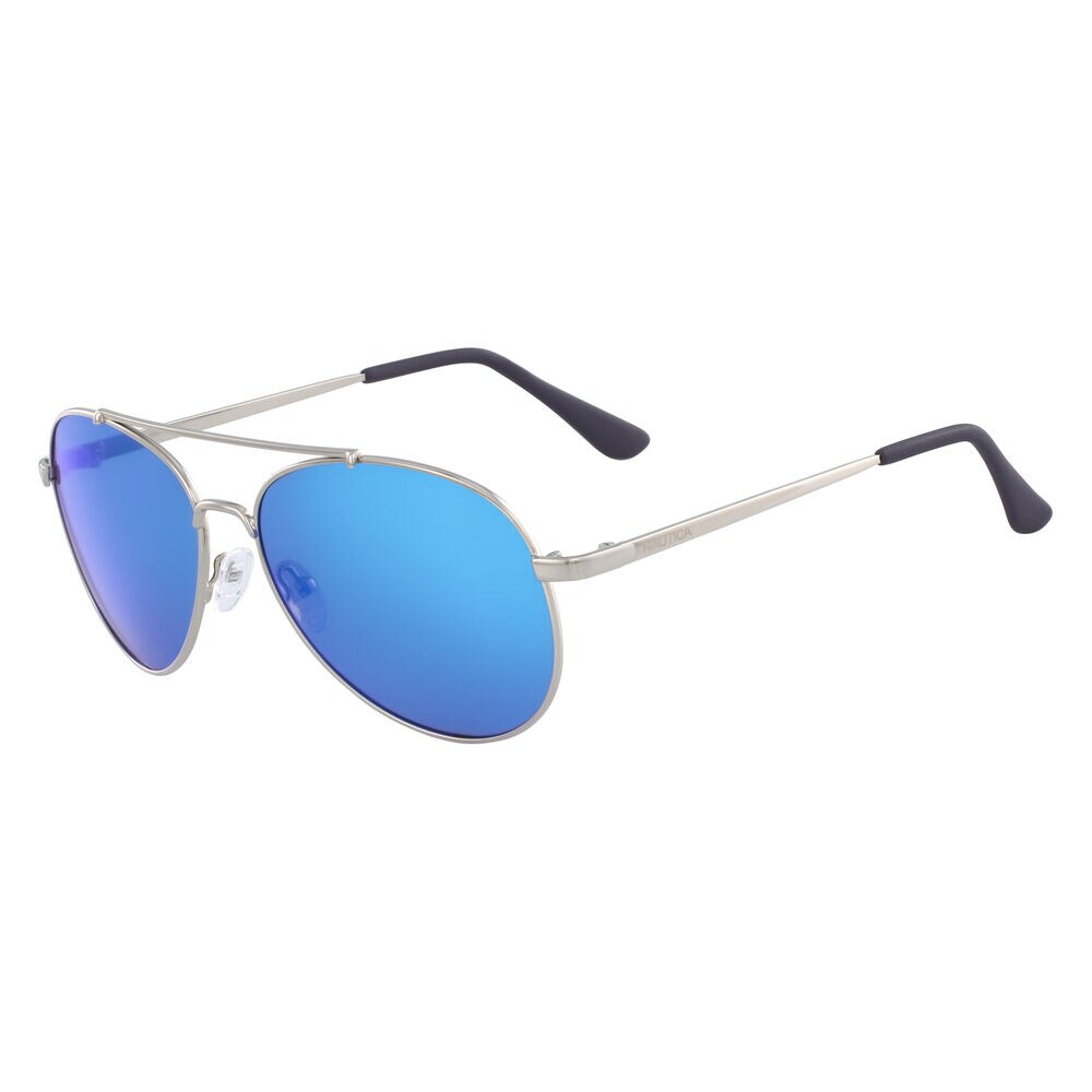 Aviator Sunglasses with Silver Frame,Castlerock Grey,large
