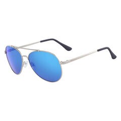 Aviator Sunglasses with Silver Frame,Castlerock Grey,large