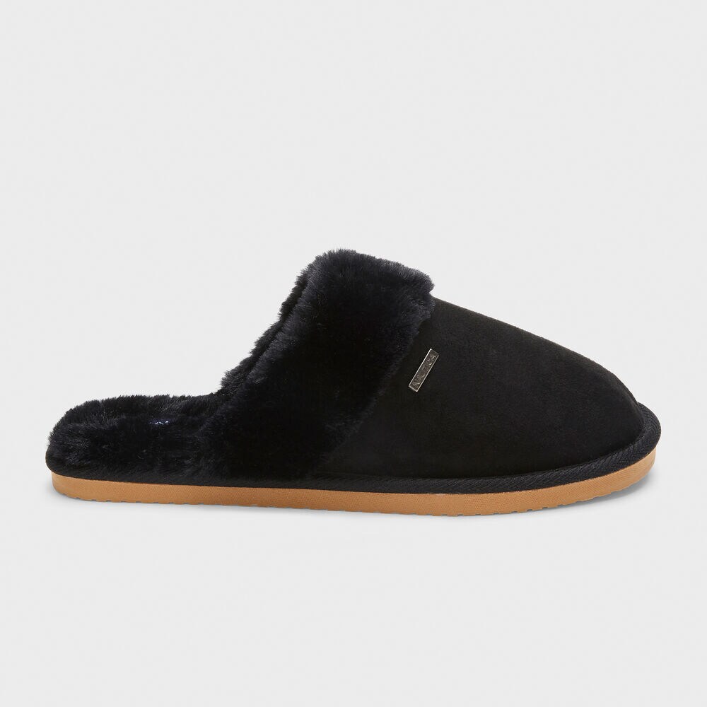 SOMERSBY SUEDE SLIPPERS IN MAUVE,True Black,large