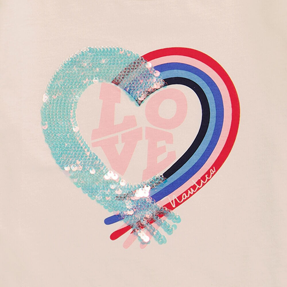 GIRLS' LOVE T-SHIRT (8-16),White Cap,large