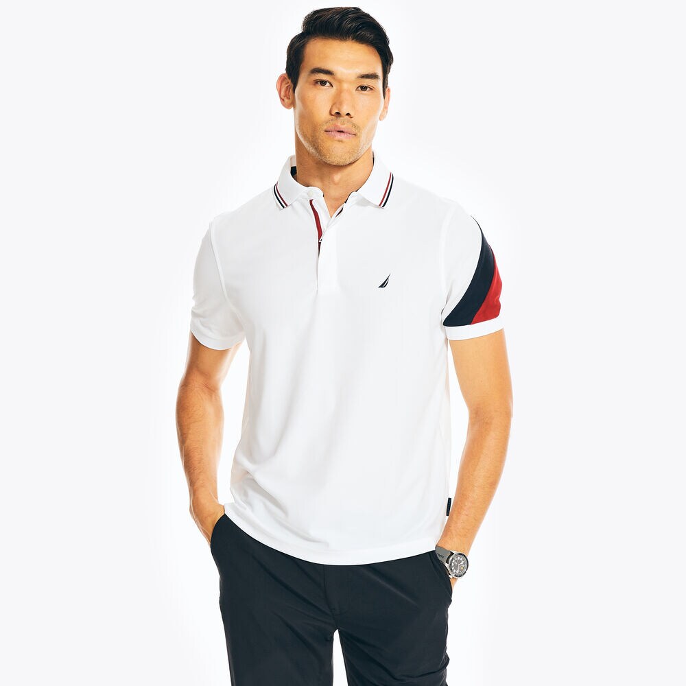 NAVTECH SUSTAINABLY CRAFTED CLASSIC FIT POLO,Bright White,large