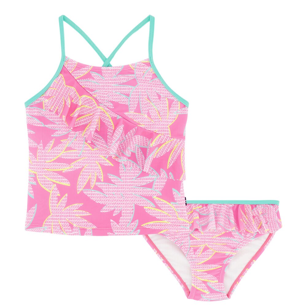 TODDLER GIRLS' PALM TREE PRINT TWO-PIECE (2T-4T),Rogue Red,large