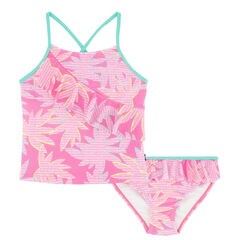 TODDLER GIRLS' PALM TREE PRINT TWO-PIECE (2T-4T),Rogue Red,large