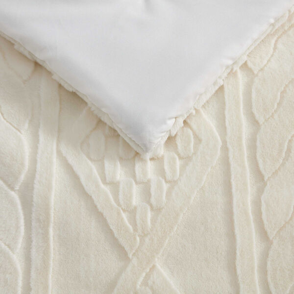 Willow Cable Knit Twin Comforter Set 