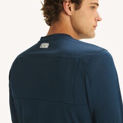 Nautica OTF Long-Sleeve Performance UPF 50+ Shirt,Ice Blue,large