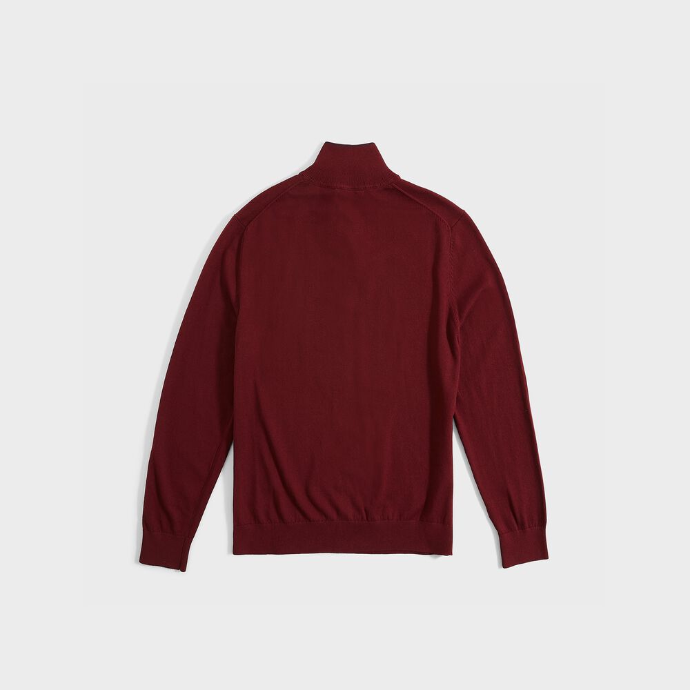 NAVTECH QUARTER-ZIP SWEATER,Royal Burgundy,large