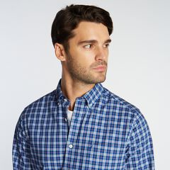CLASSIC FIT WRINKLE-RESISTANT PLAID SHIRT,Limoges,large