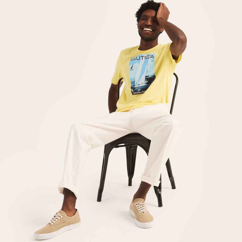 Sailing Graphic T-Shirt,French Vanilla,large