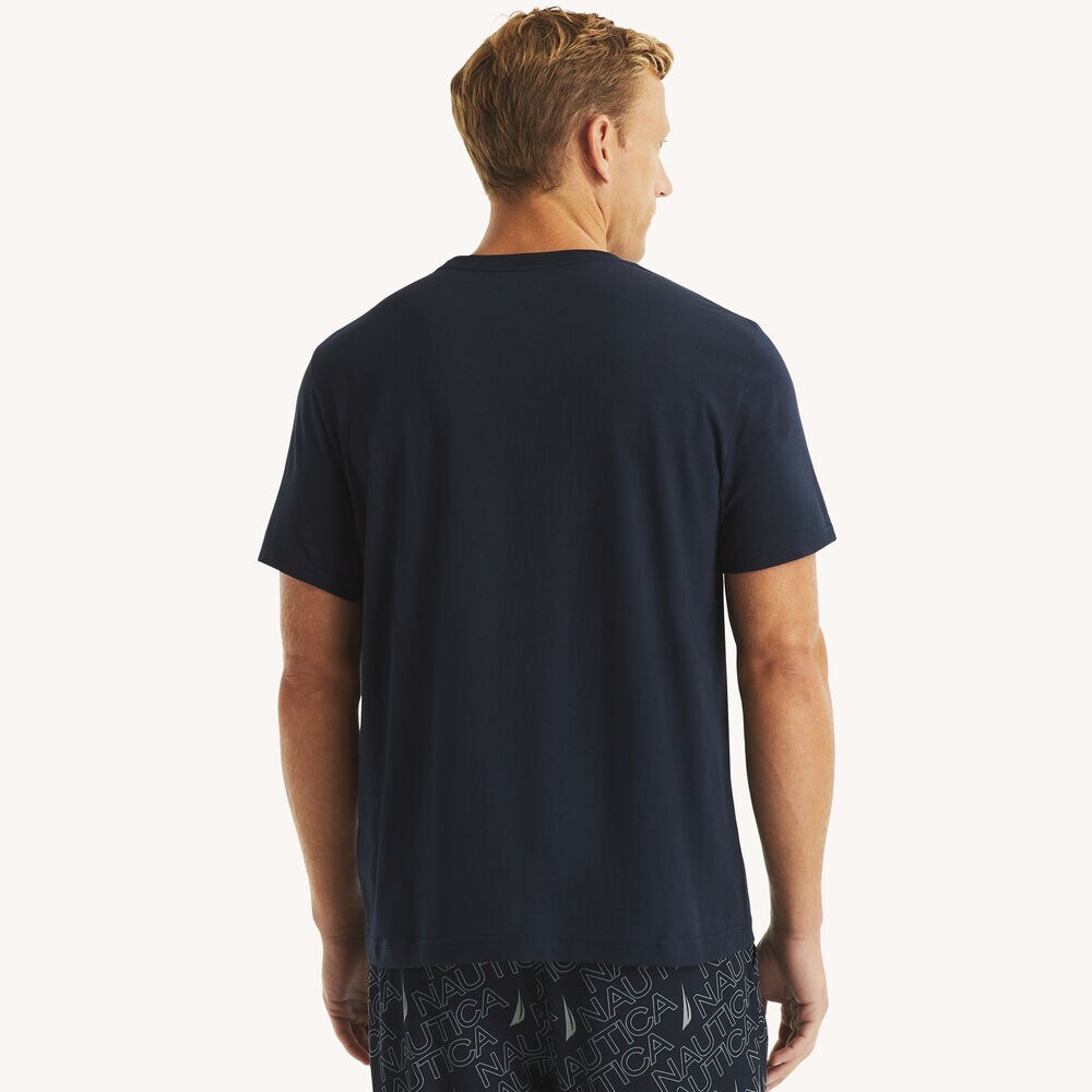 Coastal Sailing Sleep T-Shirt,Navy,large