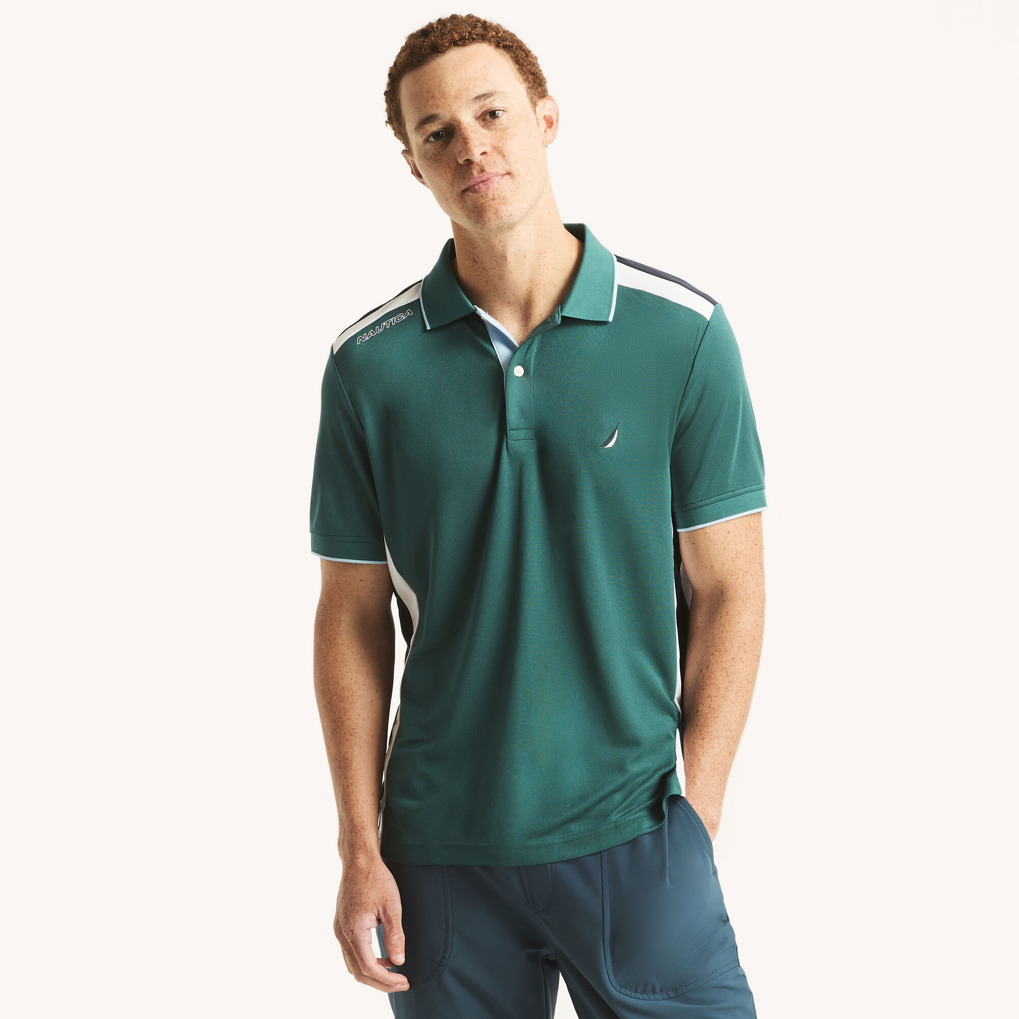Navtech Classic Fit Polo,Evergreen,large