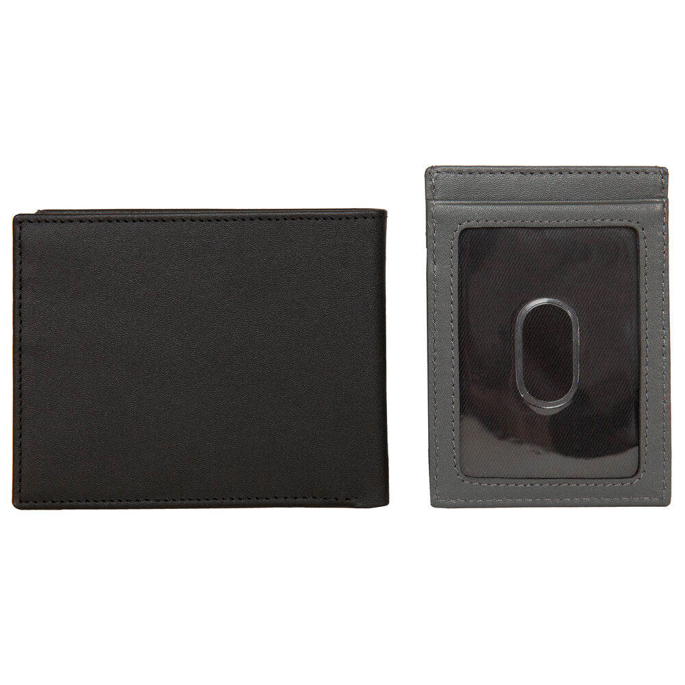 LOGO WALLET GIFT SET,Black,large