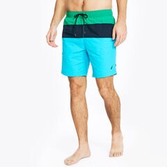 8" TRI-BLOCK QUICK-DRY SWIM,Dark Dill,large
