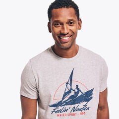 WATER SPORT GRAPHIC T-SHIRT,Grey Heather,large