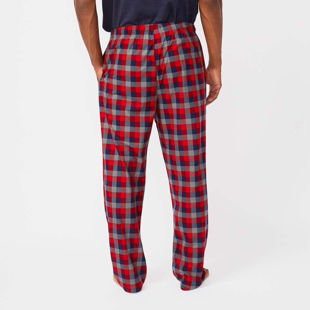 SAILING PLAID KNIT SLEEP PANTS,Nautica Red,large