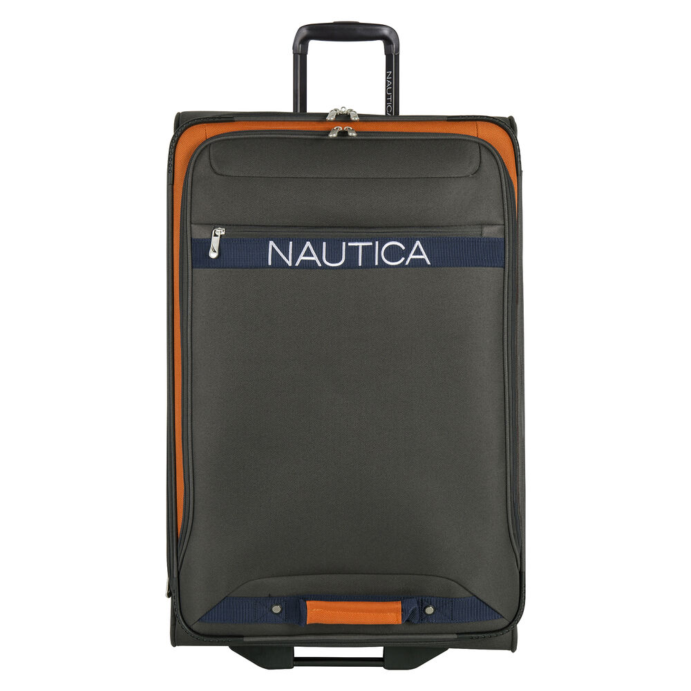 Hayes Point 28" Expandable Luggage in Grey/Orange,Grey Heather,large