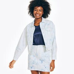 NAUTICA JEANS CO. CLOUD WASH CROPPED JACKET,Shell,large