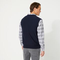 NAVTECH V-NECK SWEATER VEST,Navy,large