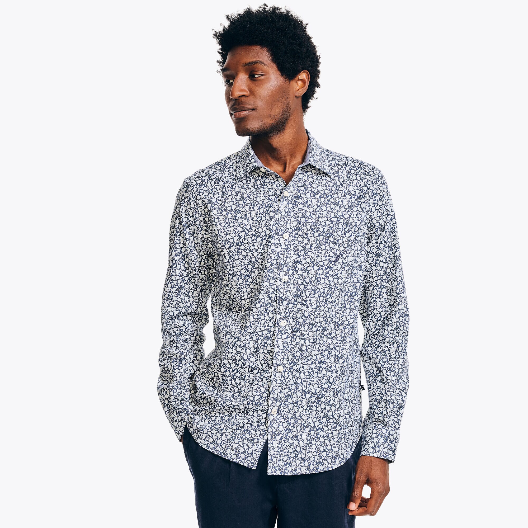 Printed Shirt,Workshirt Blue,large