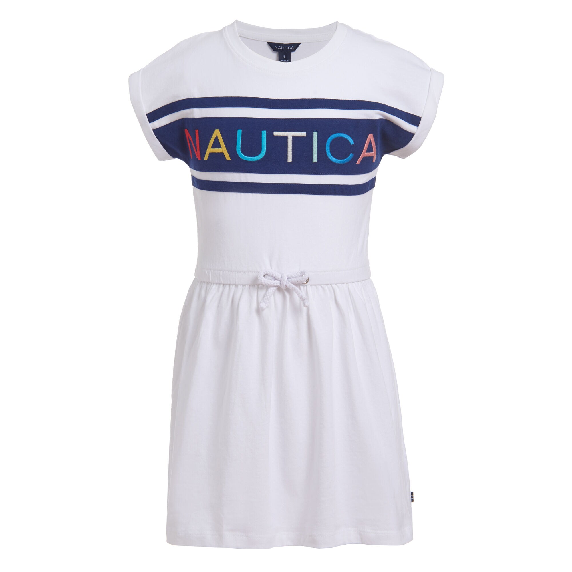 LITTLE GIRLS' LOGO GRAPHIC DRESS (4-6x),Antique White Wash,large