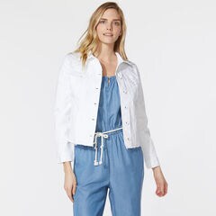 NAUTICA JEANS CO. DISTRESSED DENIM JACKET,Shell,large