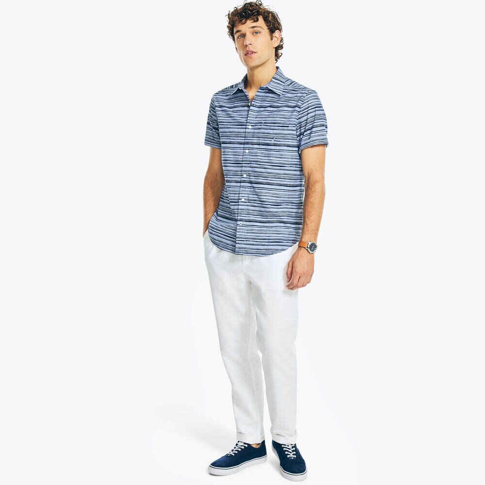 Printed Short-Sleeve Shirt,Dock Blue,large