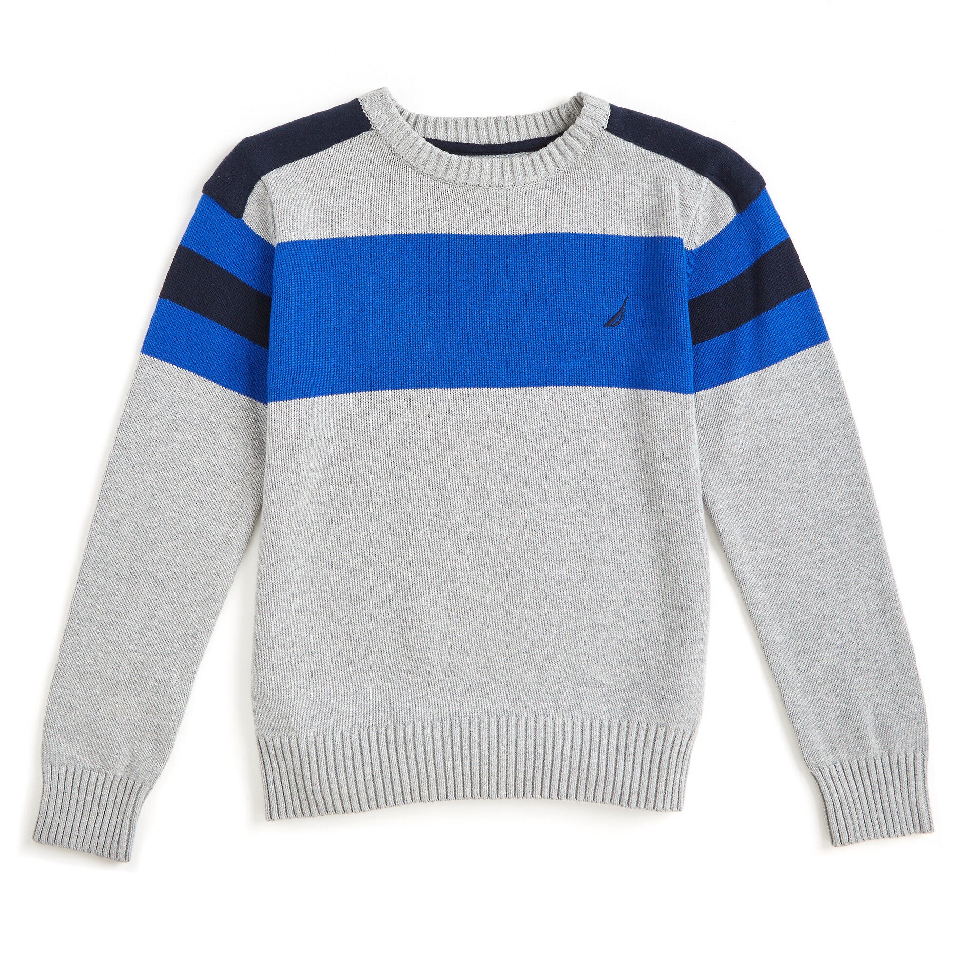 Little Boys' Cruise Crewneck Sweater (4-7),Grey Heather,large