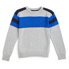 Little Boys' Cruise Crewneck Sweater (4-7),Grey Heather,large