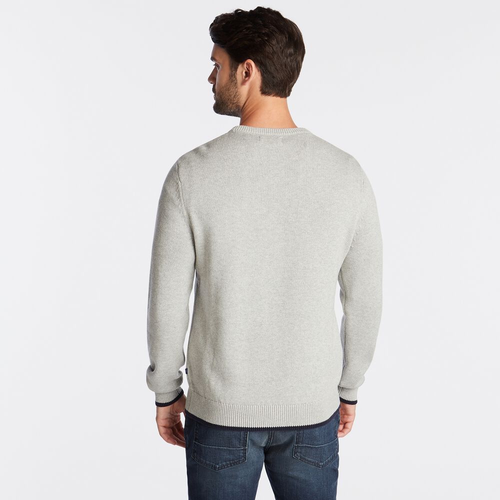 N83 INTARSIA-KNIT GRAPHIC SWEATER,Grey Heather,large