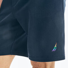 9" PRIDE KNIT SHORT,Navy,large