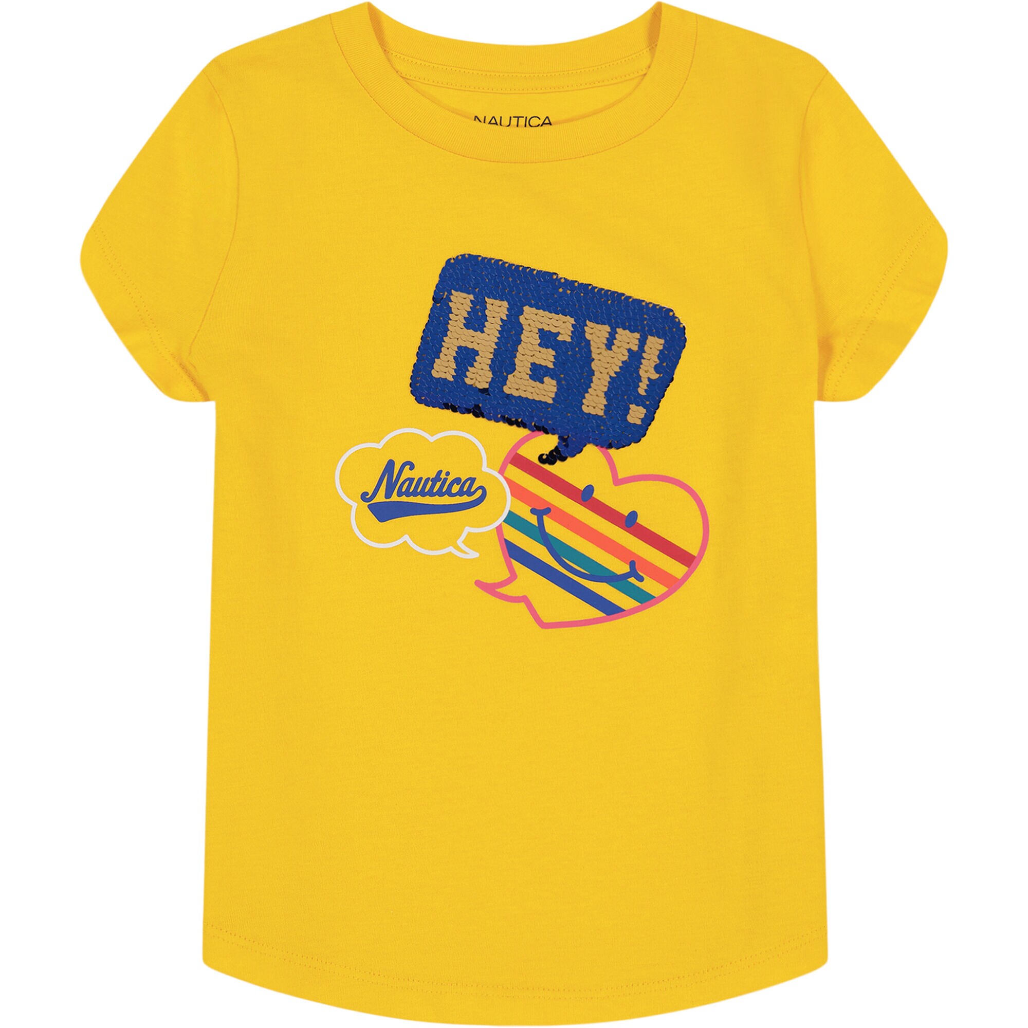 Girls' Hey Nautica T-Shirt (7-16),Neon Yellow,large