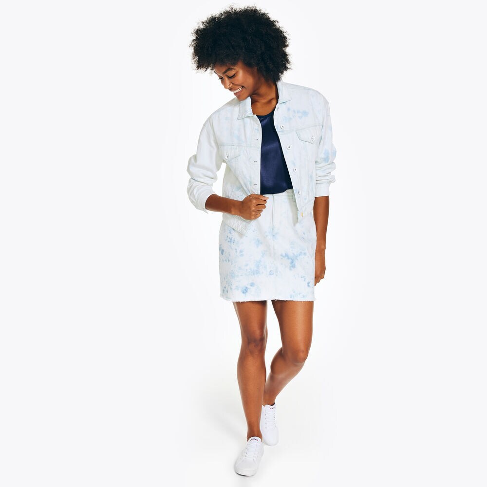 NAUTICA JEANS CO. CLOUD WASH CROPPED JACKET,Shell,large