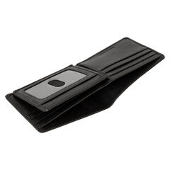 EXTRA CAPACITY LEATHER WALLET,Black,large