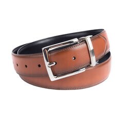 Reversible Stretch Belt,Khaki,large