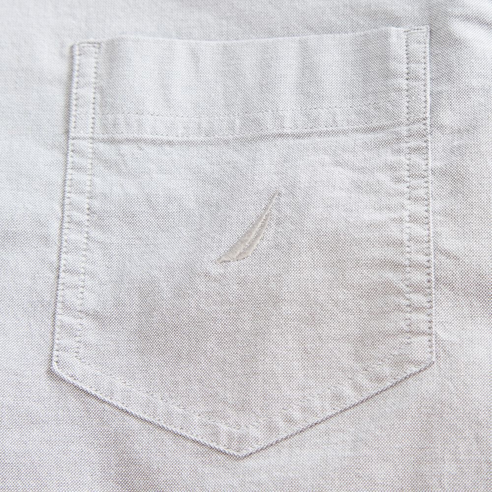 SOLID OXFORD SHIRT,Pewter Grey,large