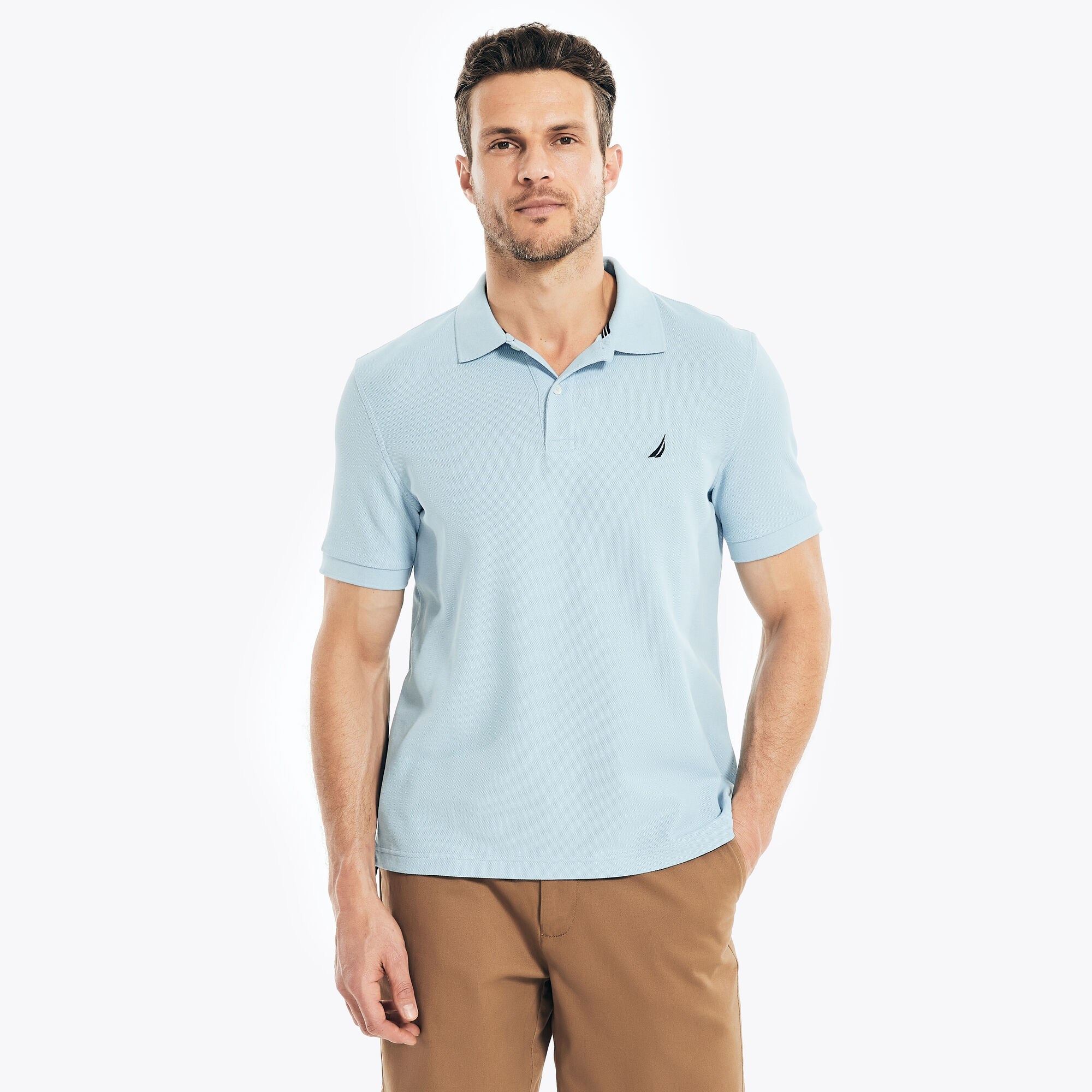 CLASSIC FIT DECK POLO,Blue Mirage,large