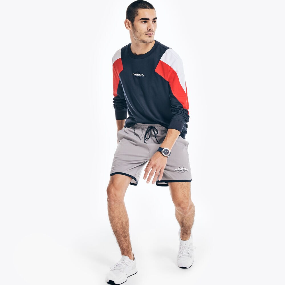 COMPETITION SUSTAINABLY CRAFTED GRAPHIC LONG-SLEEVE T-SHIRT,Navy,large