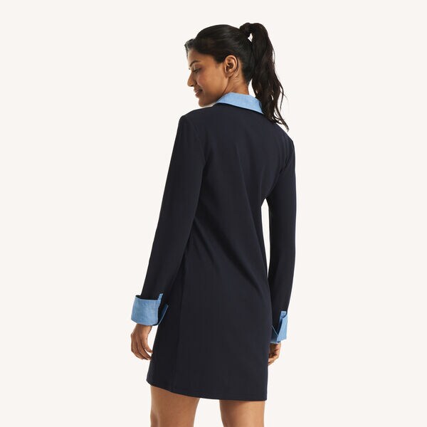 Mixed Media Polo Dress