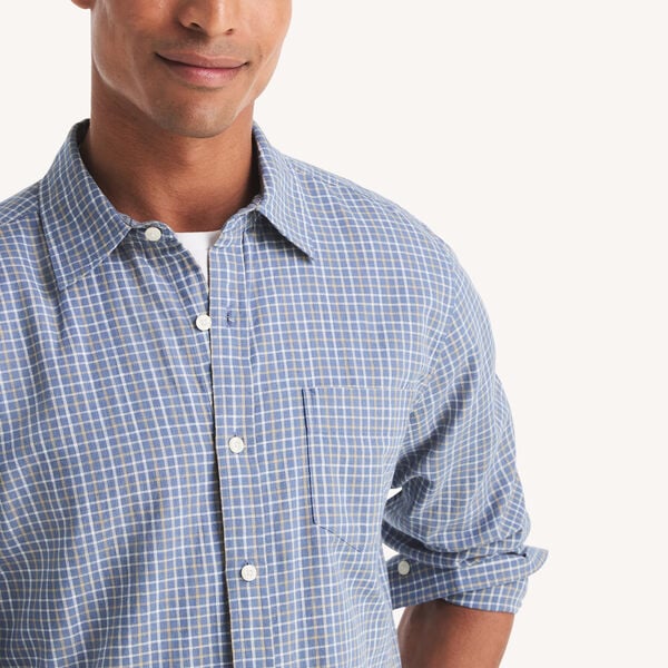Textured Plaid Shirt 