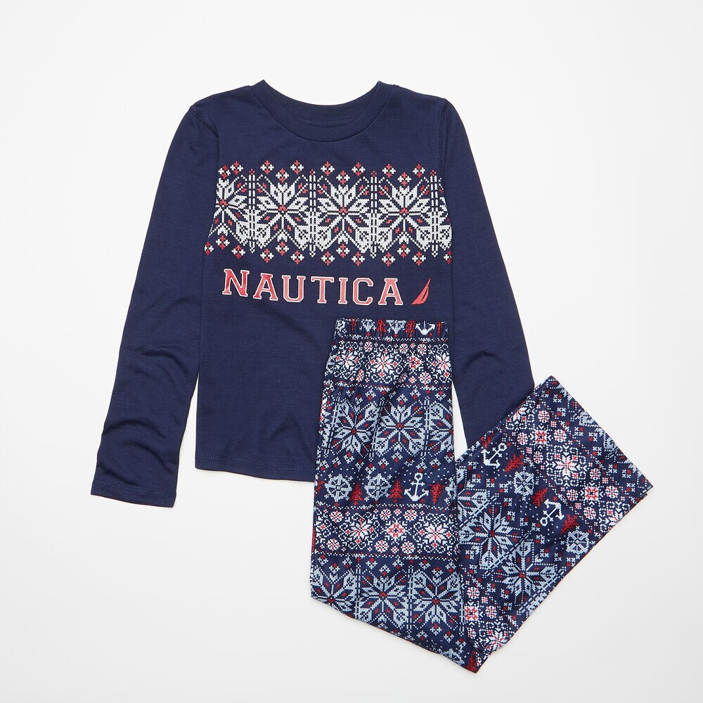 KIDS FAIR ISLE FAMILY SLEEP SET,Navy,large