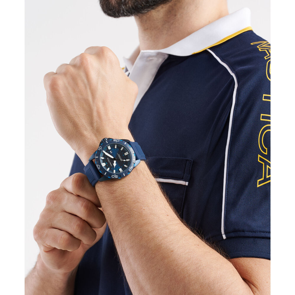 NSR Silicone 3-Hand Watch,Ice Blue,large