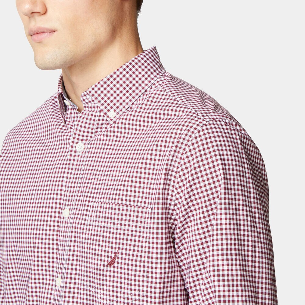 GINGHAM SHIRT,Zinfandel,large