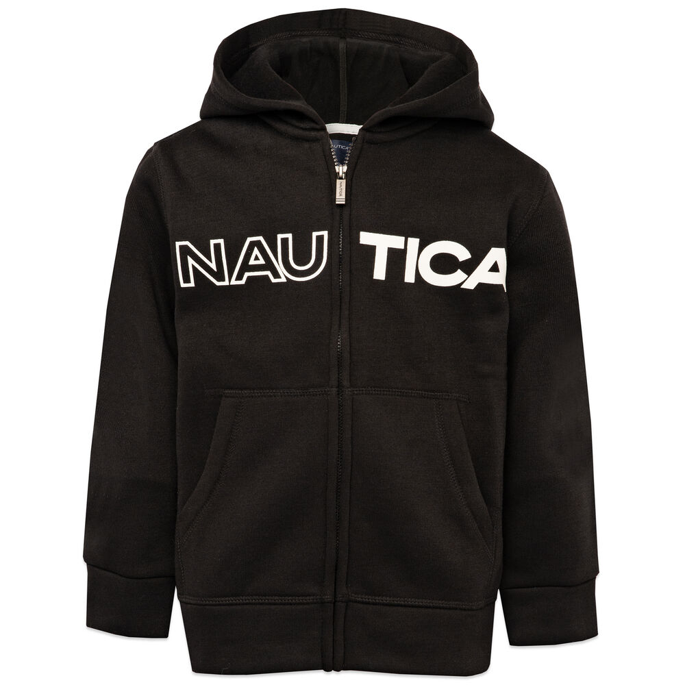 TODDLER BOYS' LOGO FULL-ZIP HOODIE (2T-4T),Black,large
